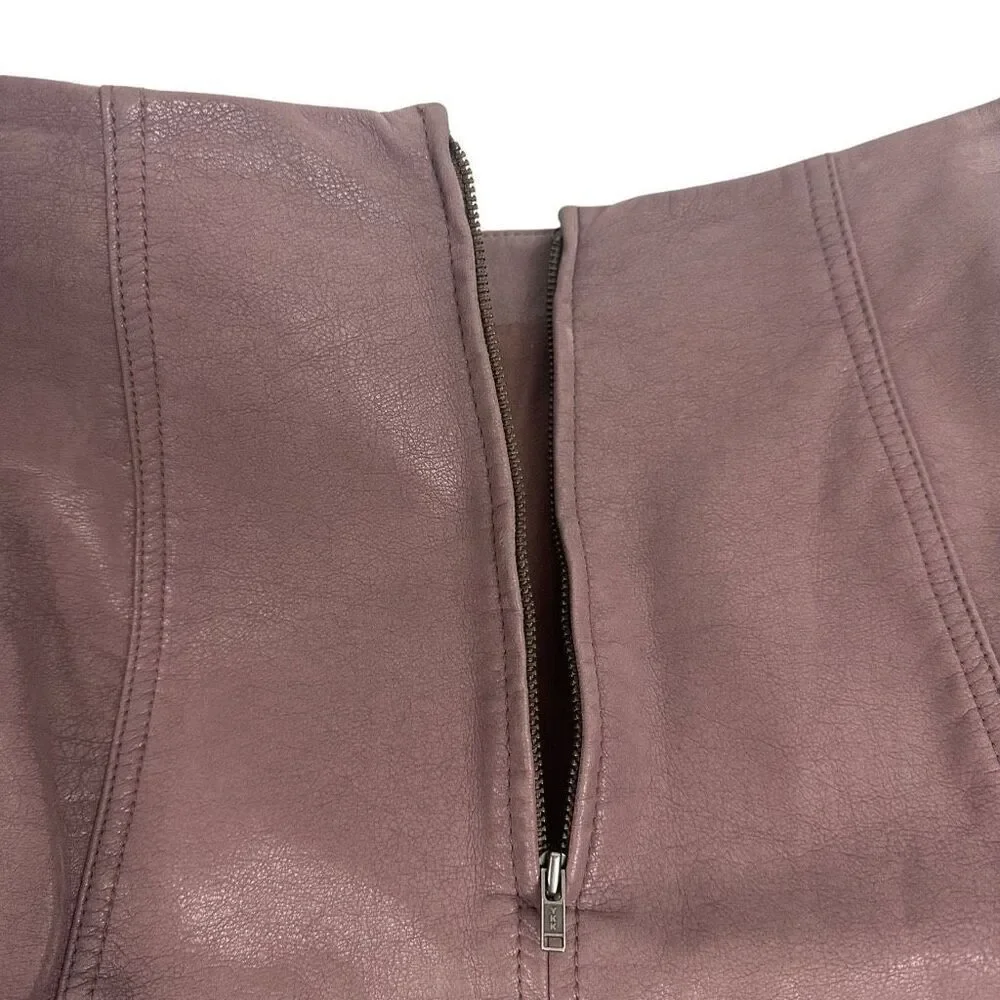 Free People Mauve Vegan Suede Mini Skirt size 2